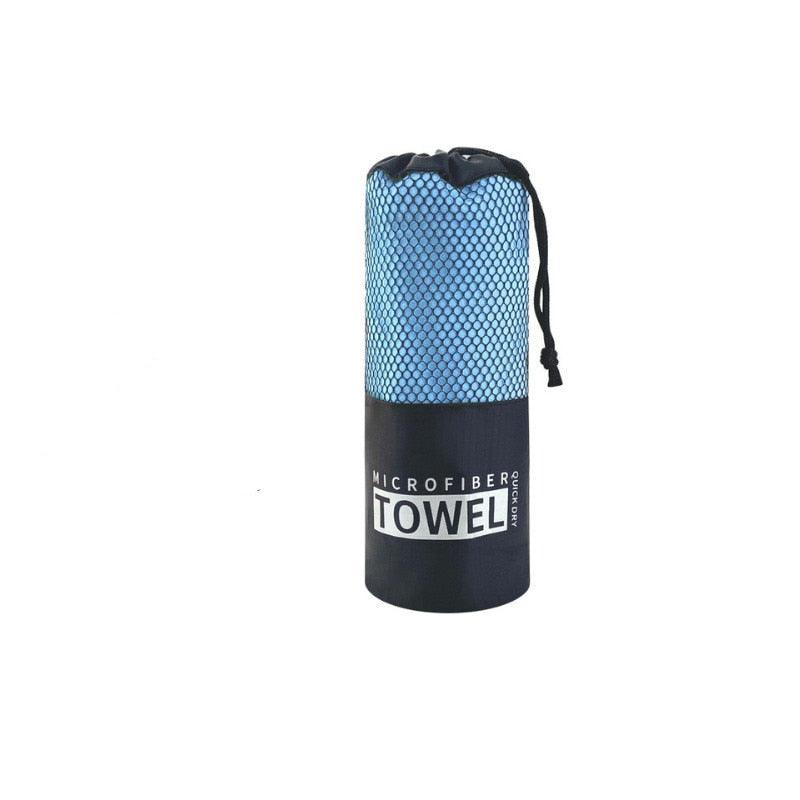 blue microfibre towel