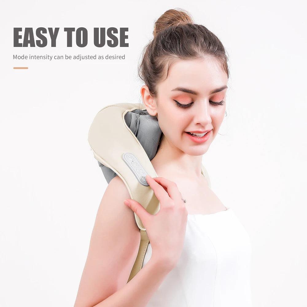 easy to use neck and shoulder massage device