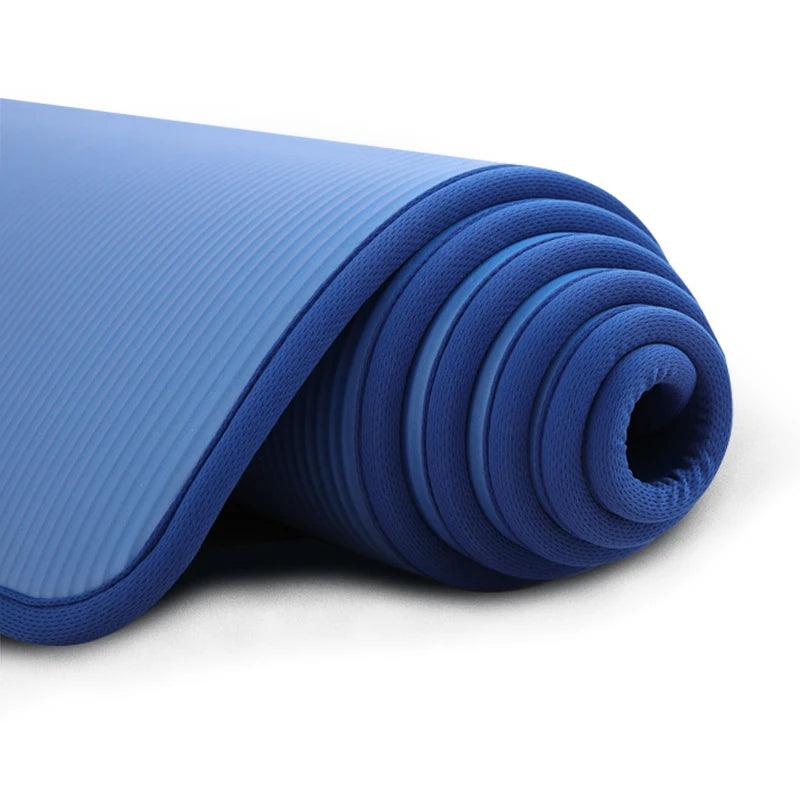 blue thick yoga mat